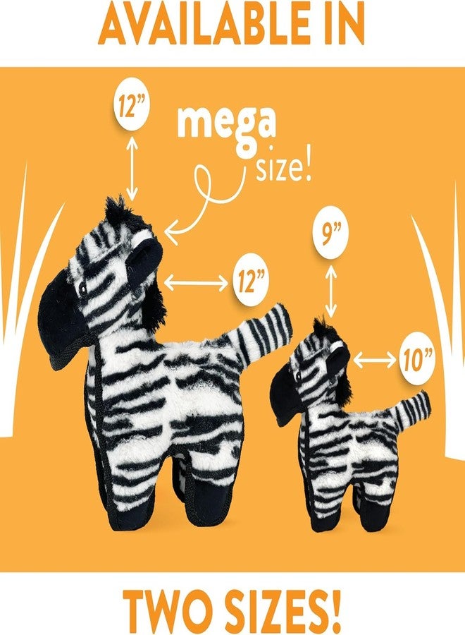 Spunky pup MEGA Tough Plush Toys for Aggressive Chewers - Durable, Triple-Layered Dog Chew Toys with Squeaker - Ideal for Large Dogs and Giant Breeds- Zebra - Image 4
